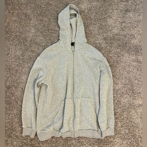 Grey zip up hoodie